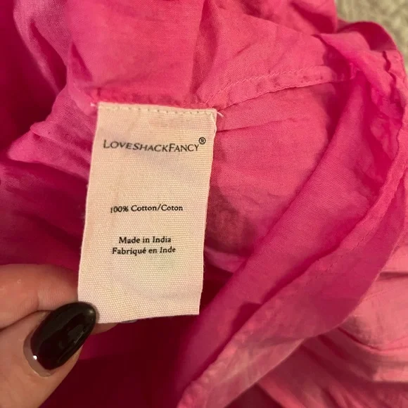 LoveShackFancy Natasha Heritage Mini Dress in Watermelon Ice Sz. M - Picture 8 of 9